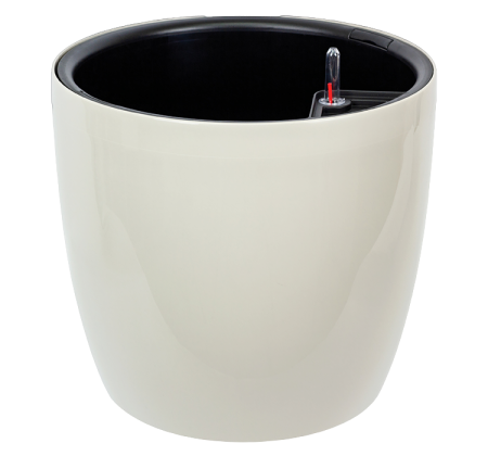 Кашпо АНФА D150мм 1л/1,8л с вставкой и с автополивом (Кремовый)